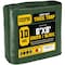 Core Tarps Heavy Duty Tarp, 8 ft L x 0.5 mm H x 6 ft W, 10 Mil, Green/Black, Polyethylene CT-603-6X8 - alternate 1